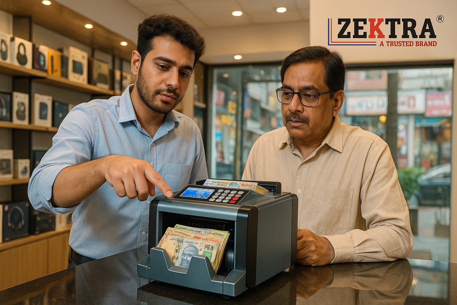 Cash Counting Machine Near Me in Delhi | Zektra Showroom