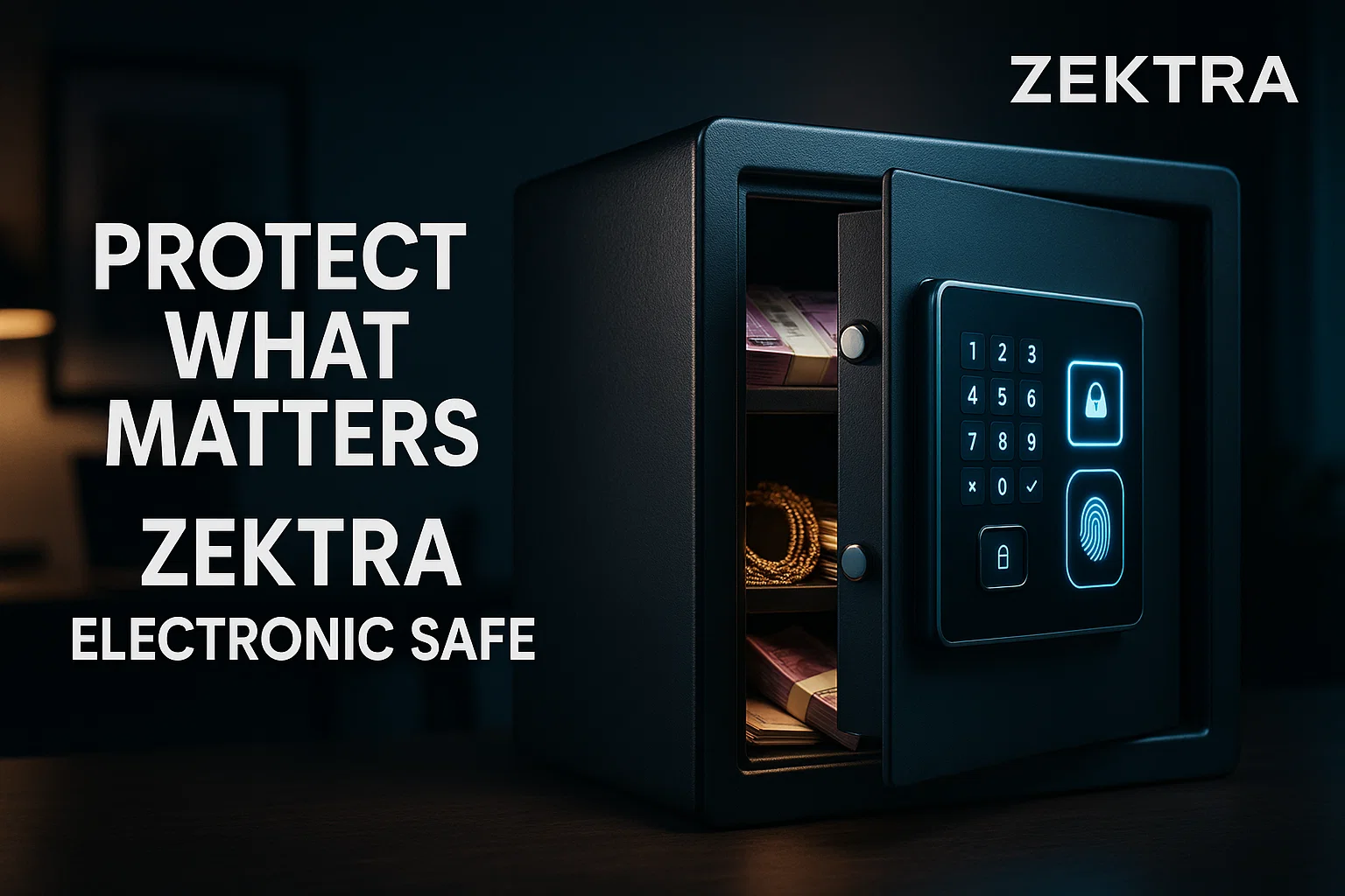 Electronic safe for valuables protection